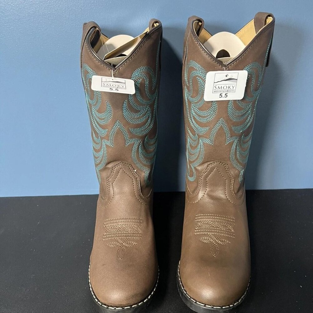 Smoky Mountain Boots Youth Size 5.5 Monterey Brown Brand New
